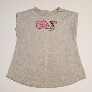 Vineyard vines t shirt size 10- 12 girl whale logo gray